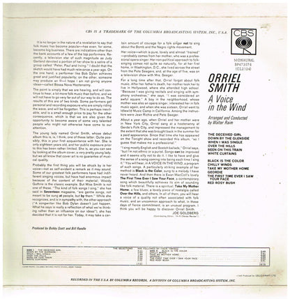 Orriel Smith : A Voice In The Wind (LP, Album, Mono)