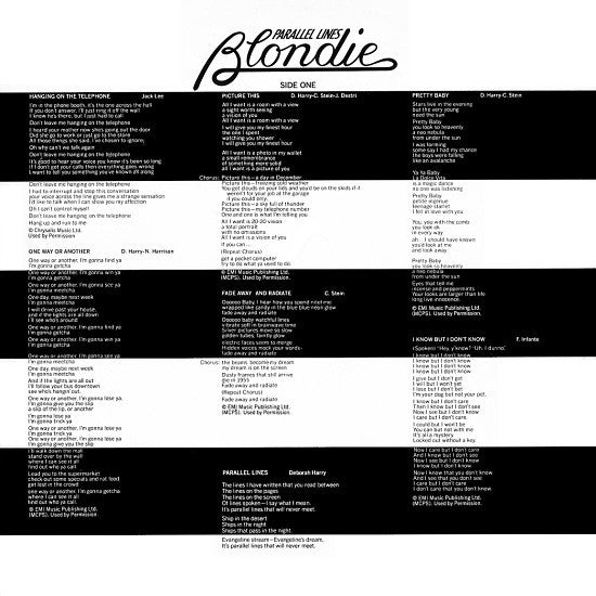 Blondie : Parallel Lines (LP, Album)