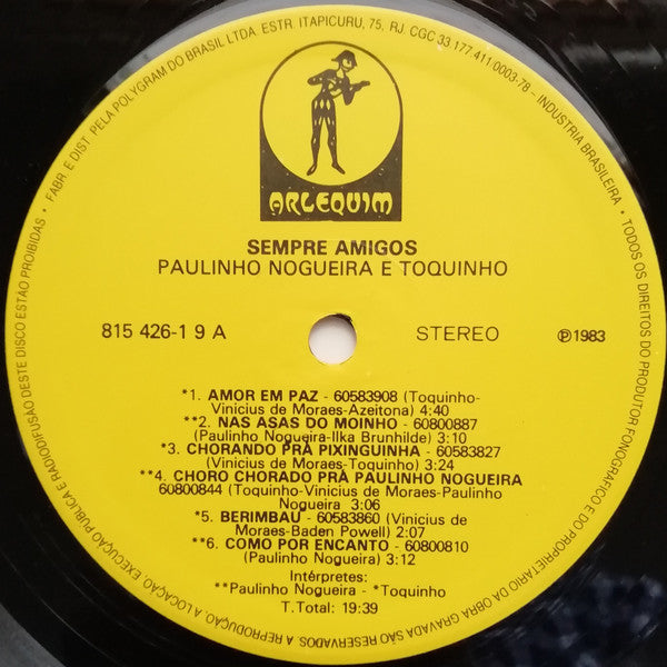 Paulinho Nogueira E Toquinho : Sempre Amigos (LP, Album)