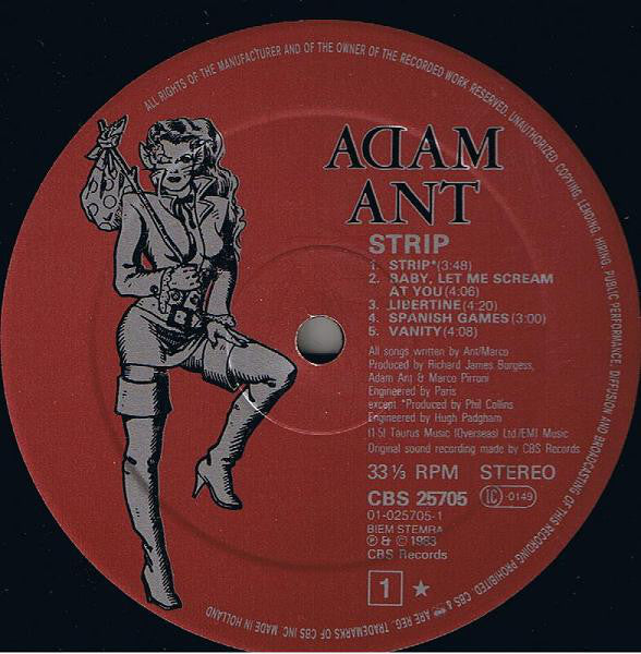 Adam Ant : Strip (LP, Album)