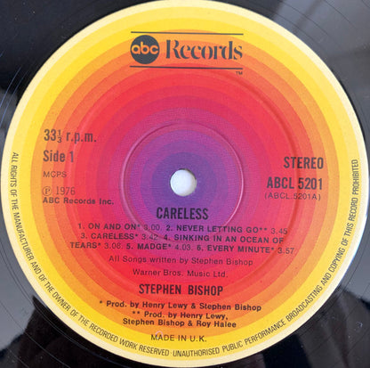 Stephen Bishop : Careless (LP, Album)