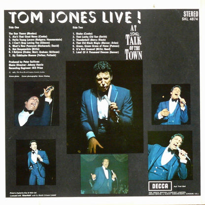 Tom Jones : Tom Jones Live! At The Talk Of The Town (LP, Album)