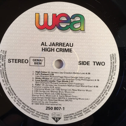Al Jarreau : High Crime (LP, Album, Als)