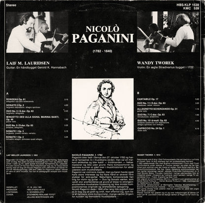 Laif Møller Lauridsen - Wandy Tworek : Nicolò Paganini (LP, Album)