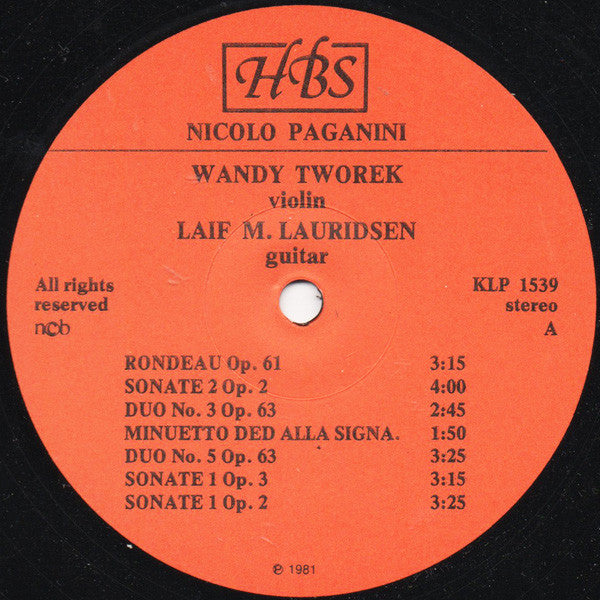 Laif Møller Lauridsen - Wandy Tworek : Nicolò Paganini (LP, Album)