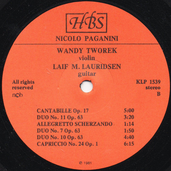 Laif Møller Lauridsen - Wandy Tworek : Nicolò Paganini (LP, Album)