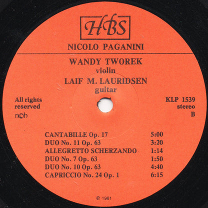 Laif Møller Lauridsen - Wandy Tworek : Nicolò Paganini (LP, Album)