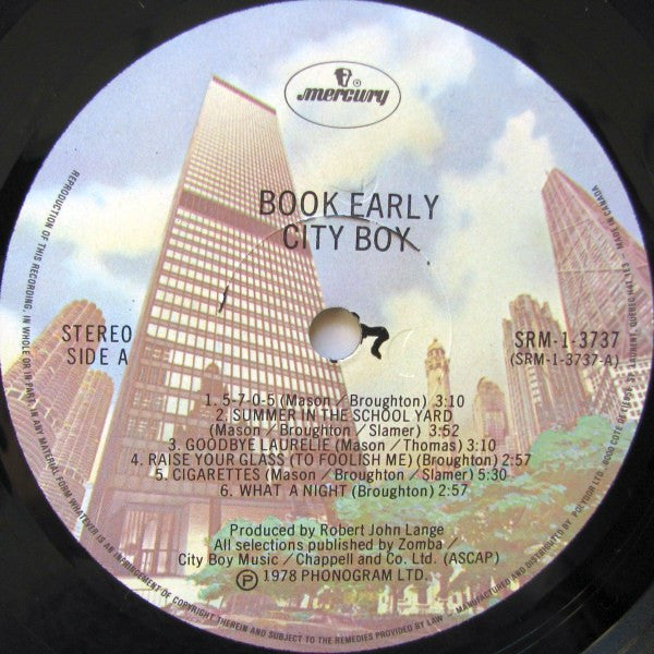 City Boy : Book Early (LP, Album)