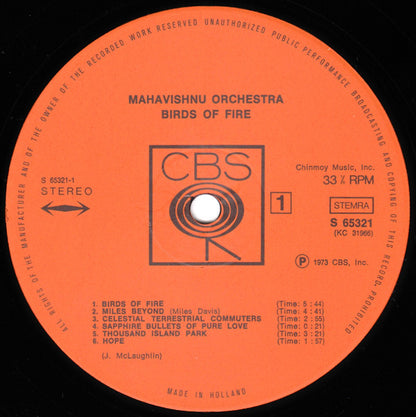 Mahavishnu Orchestra : Birds Of Fire (LP, Album)