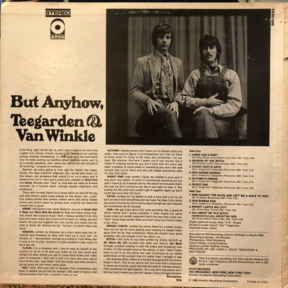 Teegarden & Van Winkle : But Anyhow, Teegarden & Van Winkle (LP, Album, PR)
