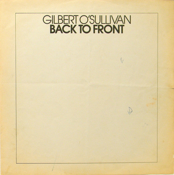 Gilbert O'Sullivan : Back To Front (LP, Album)