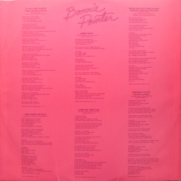 Bonnie Pointer : Bonnie Pointer (LP, Album)