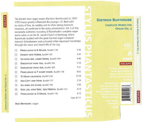 Dieterich Buxtehude - Bine Katrine Bryndorf : Complete Works For Organ, Vol. 5 (SACD, Hybrid, Multichannel, Album)