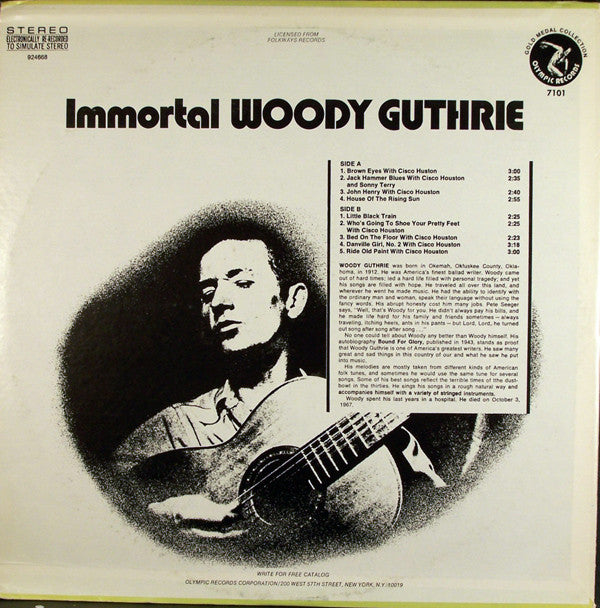 Woody Guthrie : Immortal Woody Guthrie (LP, Comp)