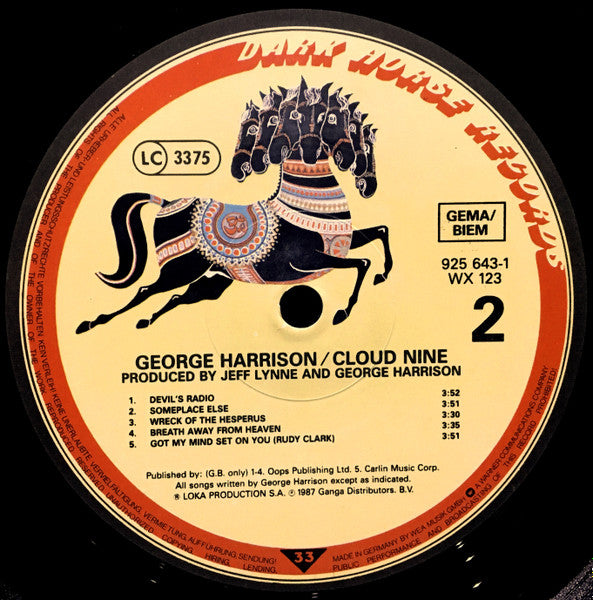 George Harrison : Cloud Nine (LP, Album)