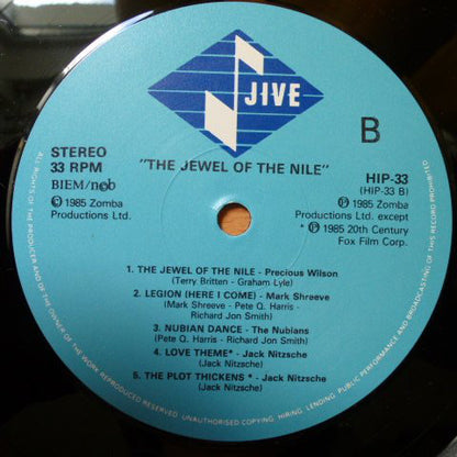 Various : The Jewel Of The Nile: Music From The Motion Picture Soundtrack (LP, Album)