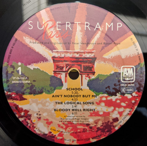 Supertramp : Paris (2xLP, Album)