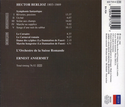 Ernest Ansermet, L'Orchestre De La Suisse Romande, Hector Berlioz : Symphonie Fantastique / La Carnaval Romain / Le Corsaire (CD, Comp, RE)