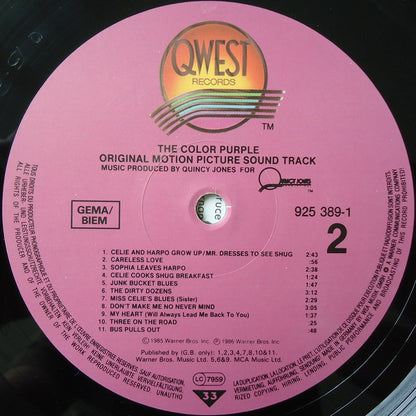Quincy Jones : The Color Purple (Original Motion Picture Sound Track) (2xLP, Album)