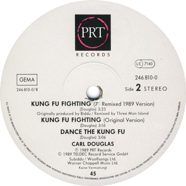 Carl Douglas : Kung Fu Fighting (Remixed 1989 Version) (12")