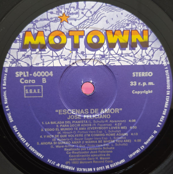 José Feliciano : Escenas De Amor (LP, Album)