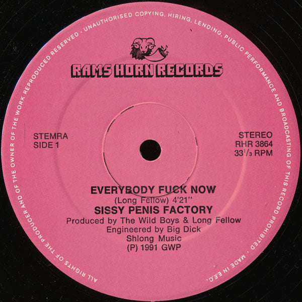 Sissy Penis Factory : Everybody Fuck Now (12")