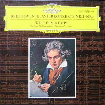 Ludwig van Beethoven / Wilhelm Kempff - Berliner Philharmoniker - Ferdinand Leitner : Klavierkonzerte Nr. 2 • Nr. 4 (LP, Album, RE)