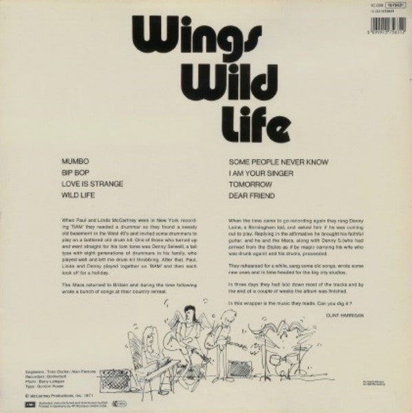 Wings (2) : Wild Life (LP, Album, RE)