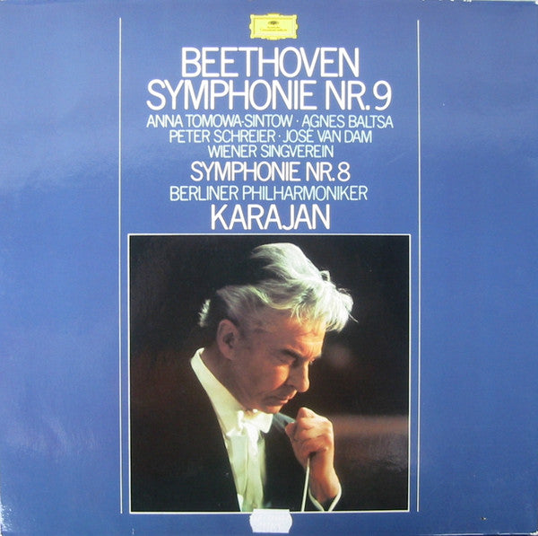 Ludwig van Beethoven - Herbert von Karajan, Anna Tomowa-Sintow, Agnes Baltsa, Peter Schreier, José van Dam, Wiener Singverein, Berliner Philharmoniker : Symphonie Nr. 9 - Symphonie Nr. 8 (2xLP, Club, Fol)