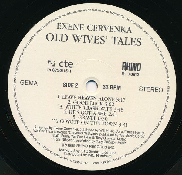 Exene Cervenka : Old Wives' Tales (LP, Album)