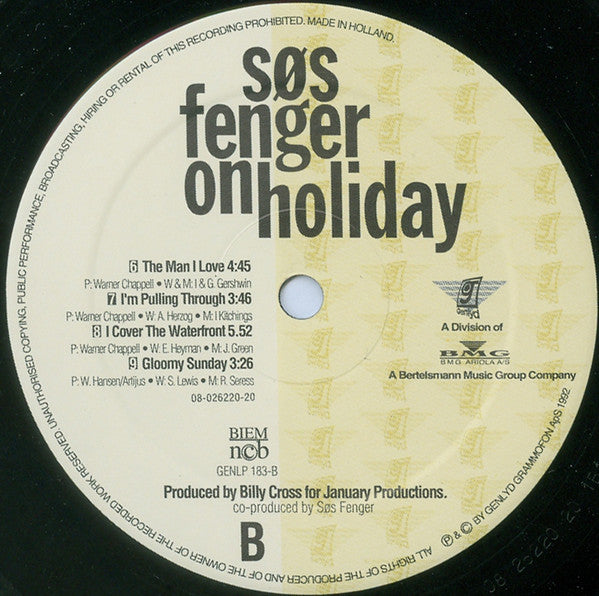 Søs Fenger : On Holiday (LP, Album)