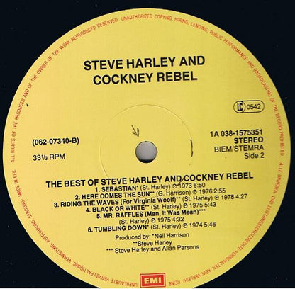 Steve Harley & Cockney Rebel : The Best Of Steve Harley And Cockney Rebel (LP, Comp, RE)