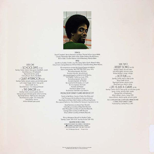 Stanley Clarke : School Days (LP, Album, RE, PR )