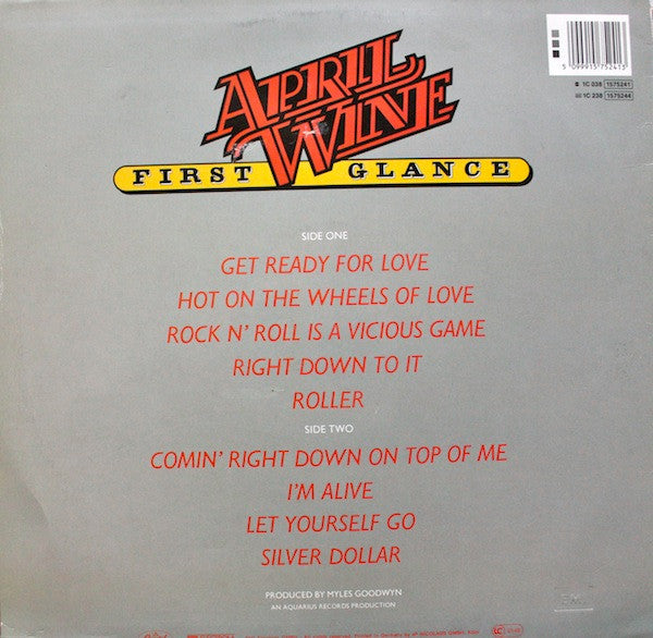 April Wine : First Glance (LP, Album, RE)