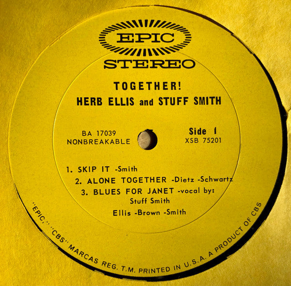 Herb Ellis & Stuff Smith : Together! (LP, Album, RE)