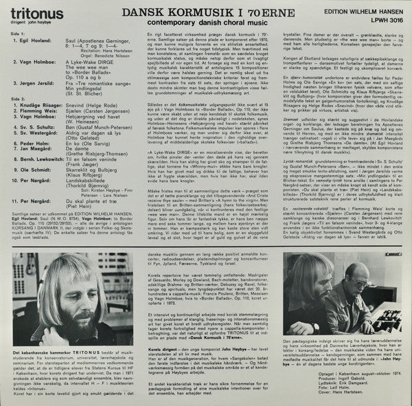 Tritonus (9), John Høybye : Dansk Kormusik I 70erne = Contemporary Danish Choral Music (LP, Album, Mono)