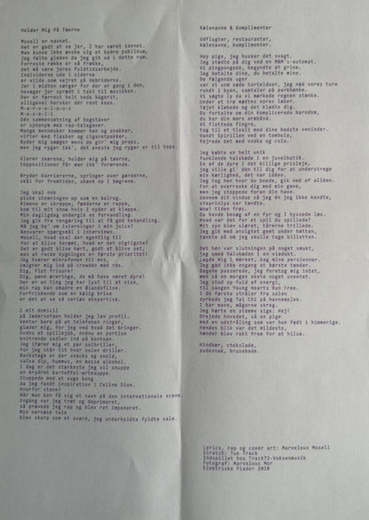 Marvelous Mosell : Holder Mig På Tæerne / Kælenavne & Komplimenter (7", Single, Ltd, Tur)