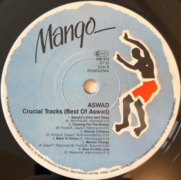 Aswad : Crucial Tracks (Best Of Aswad) (LP, Comp)