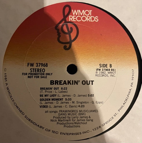 Fat Larry's Band : Breakin' Out (LP, Album, Promo)