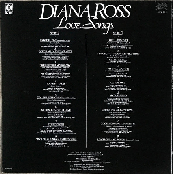 Diana Ross : Love Songs (LP, Comp, Gat)