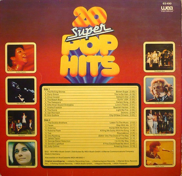 Various : 20 Super Pop Hits (LP, Comp, Club)