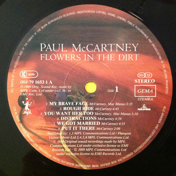 Paul McCartney : Flowers In The Dirt (LP, Album)