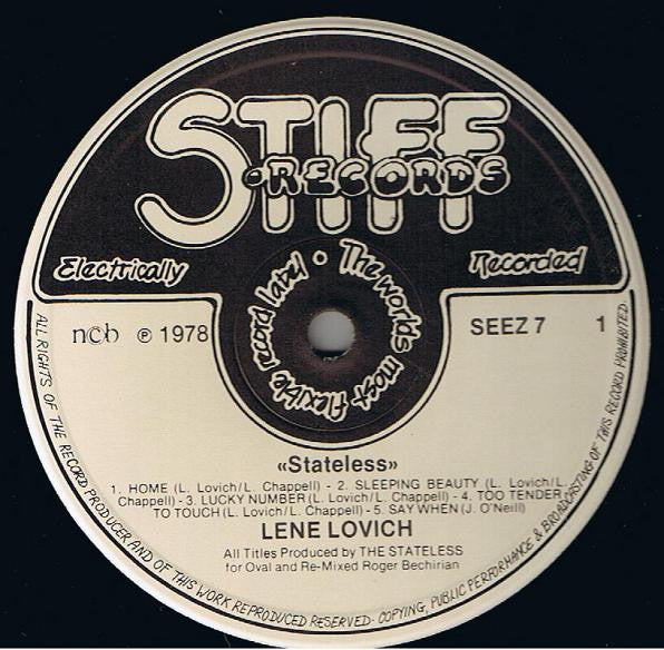 Lene Lovich : Stateless (LP, Album)