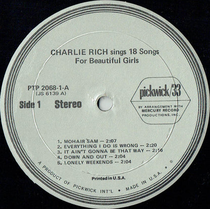 Charlie Rich : 2 Record Set (2xLP, Comp)