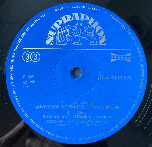 Mikhail Ivanovich Glinka • Alexander Borodin • Pyotr Ilyich Tchaikovsky • The Czech Philharmonic Orchestra, Karel Ančerl : Ruslan And Ludmila • In The Steppes Of Central Asia • Italian Capriccio • Overture 1812 (LP, RP, Blu)