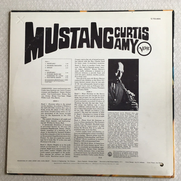 Curtis Amy : Mustang (LP, Album, Mono)