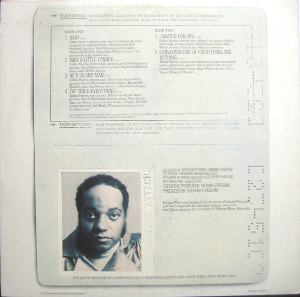 Eddie Harris : E.H. In The U.K. (LP, Album, MO)