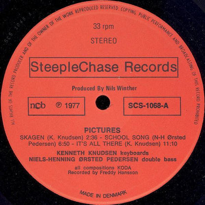 Niels-Henning Ørsted Pedersen, Kenneth Knudsen : Pictures (LP, Album)