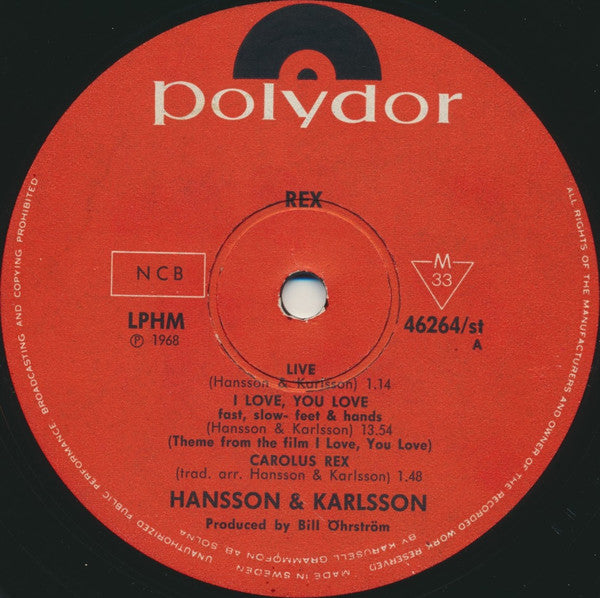 Hansson & Karlsson : Rex (LP, Album)