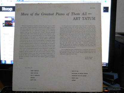 Art Tatum : More Of The Greatest Piano Of Them All (LP, Album, Mono)